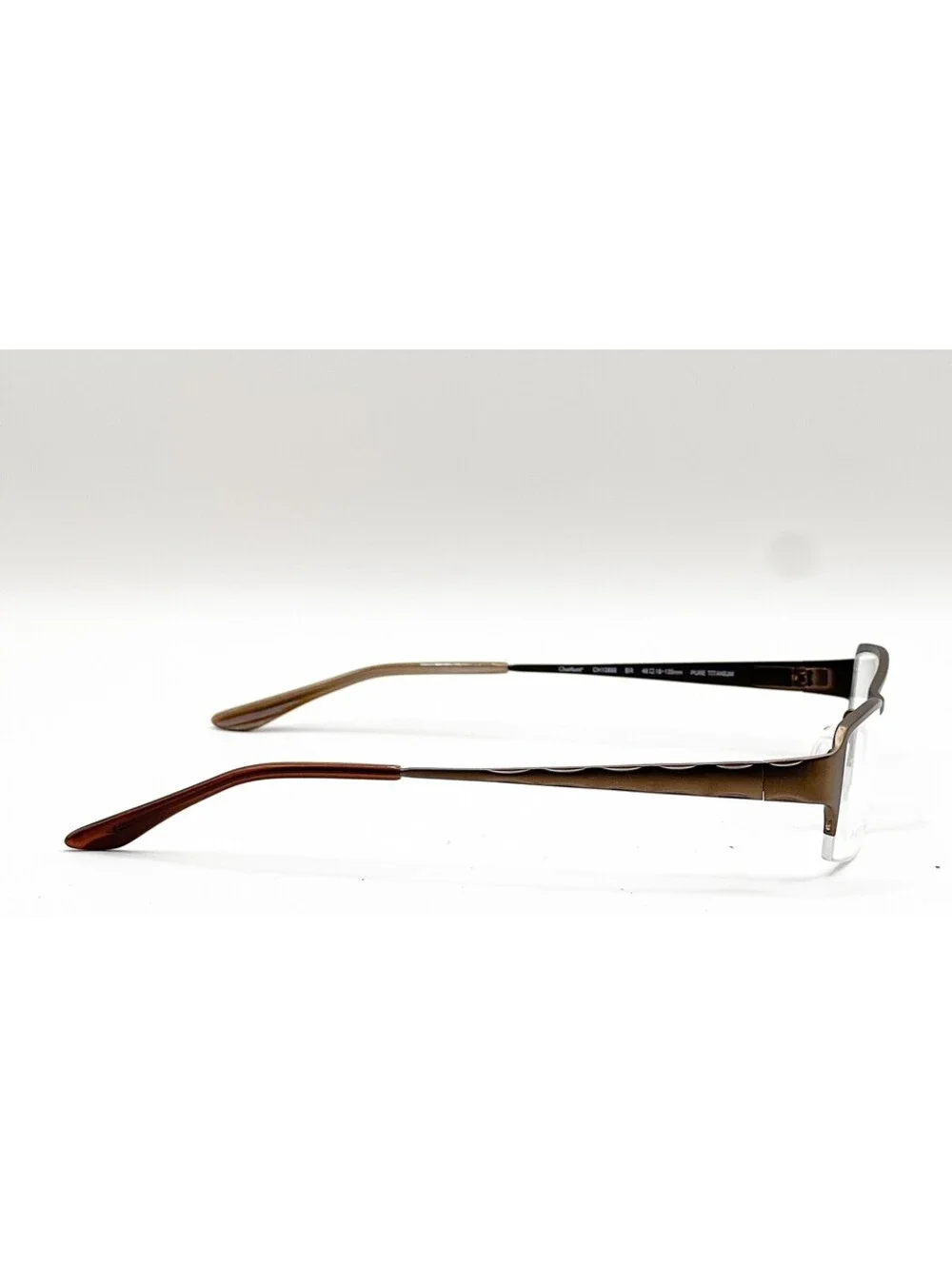 Charmant CH10888 BR Brown Half Rim Authentic Eyeglass Frames 48-18-135